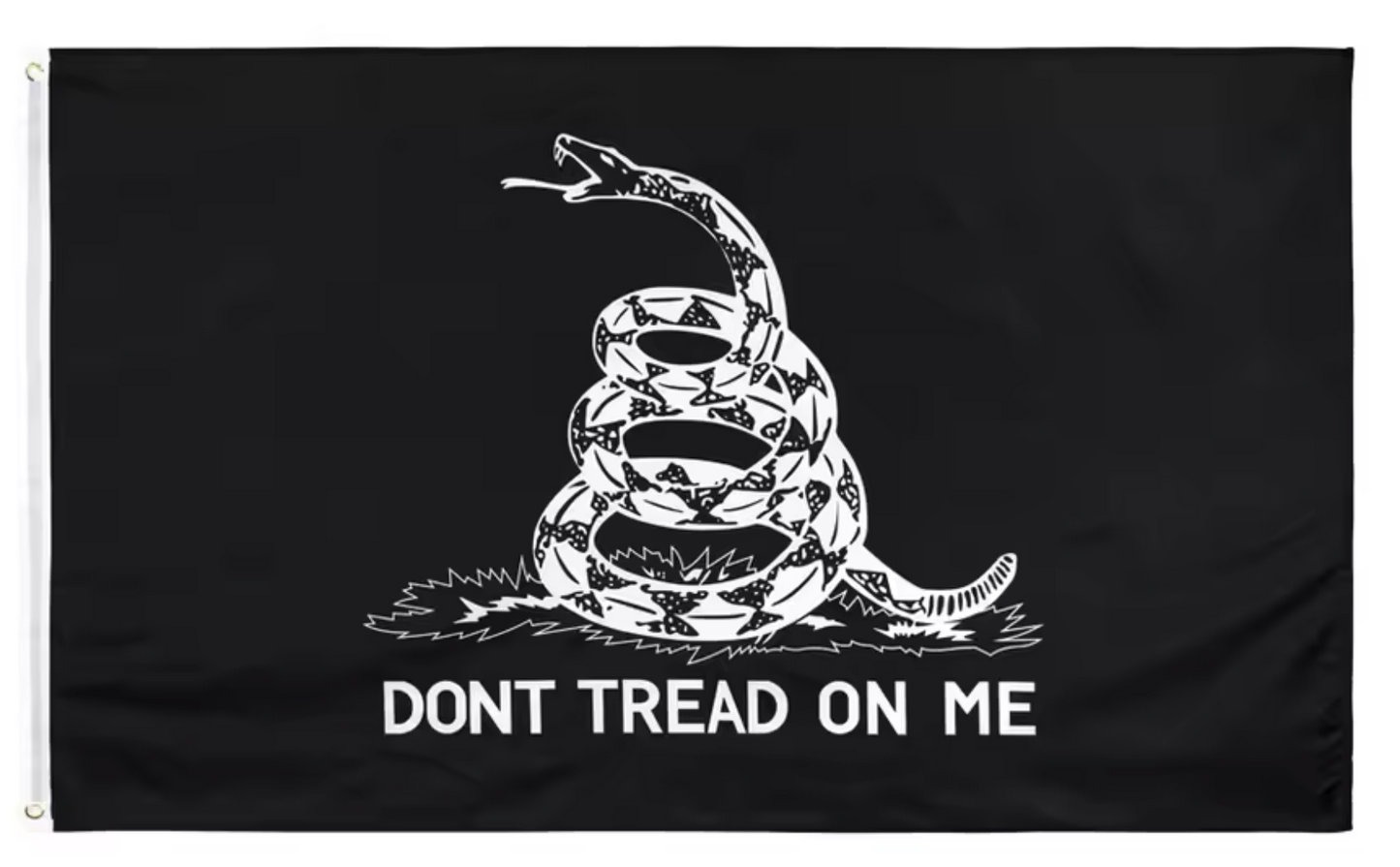 Black Gadsden Flag - Don't Tread On Me