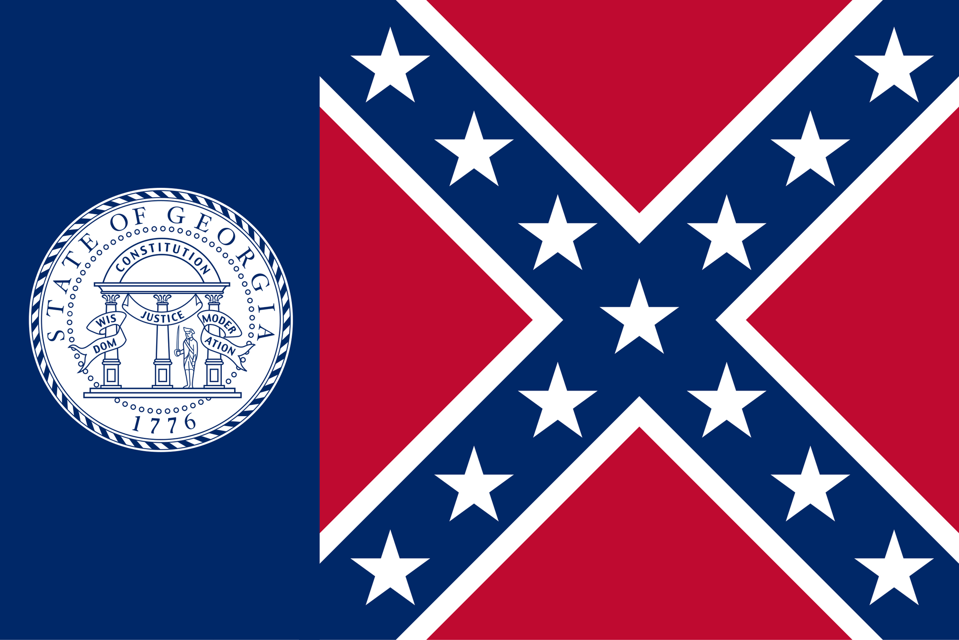 Old Georgia State Flag 1956 - 2001