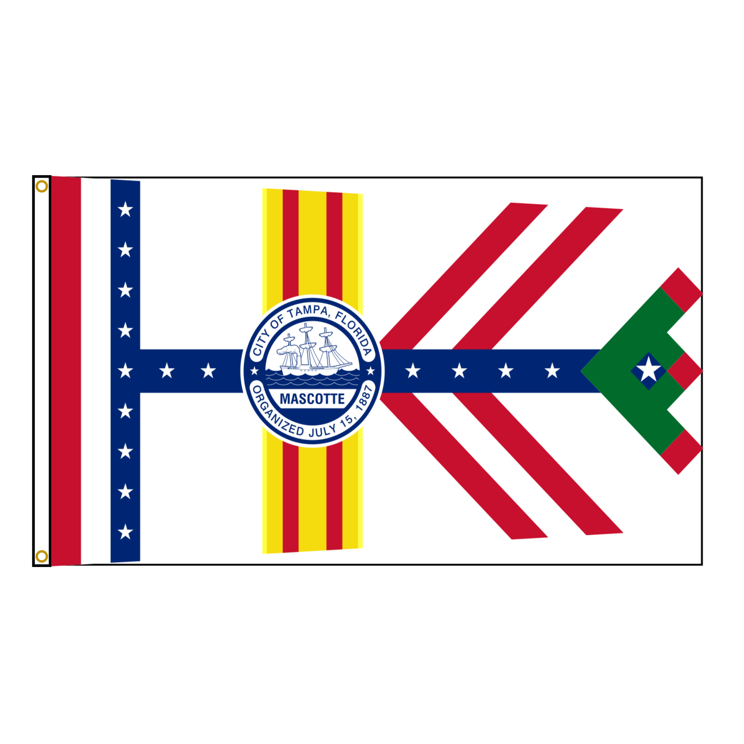 Tampa Florida Rectangle Flag