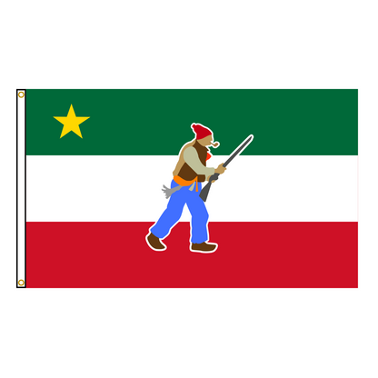 Drapeau des Patriotes - Tricolore Bas Canadien Avec Soldat