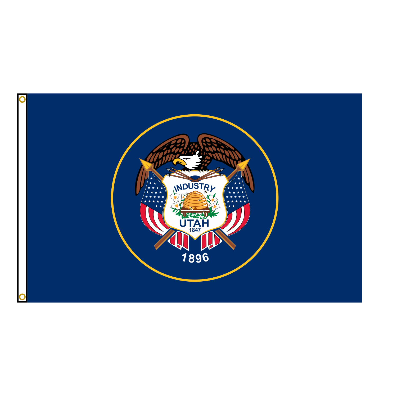 Old Utah State Flag USA Historic