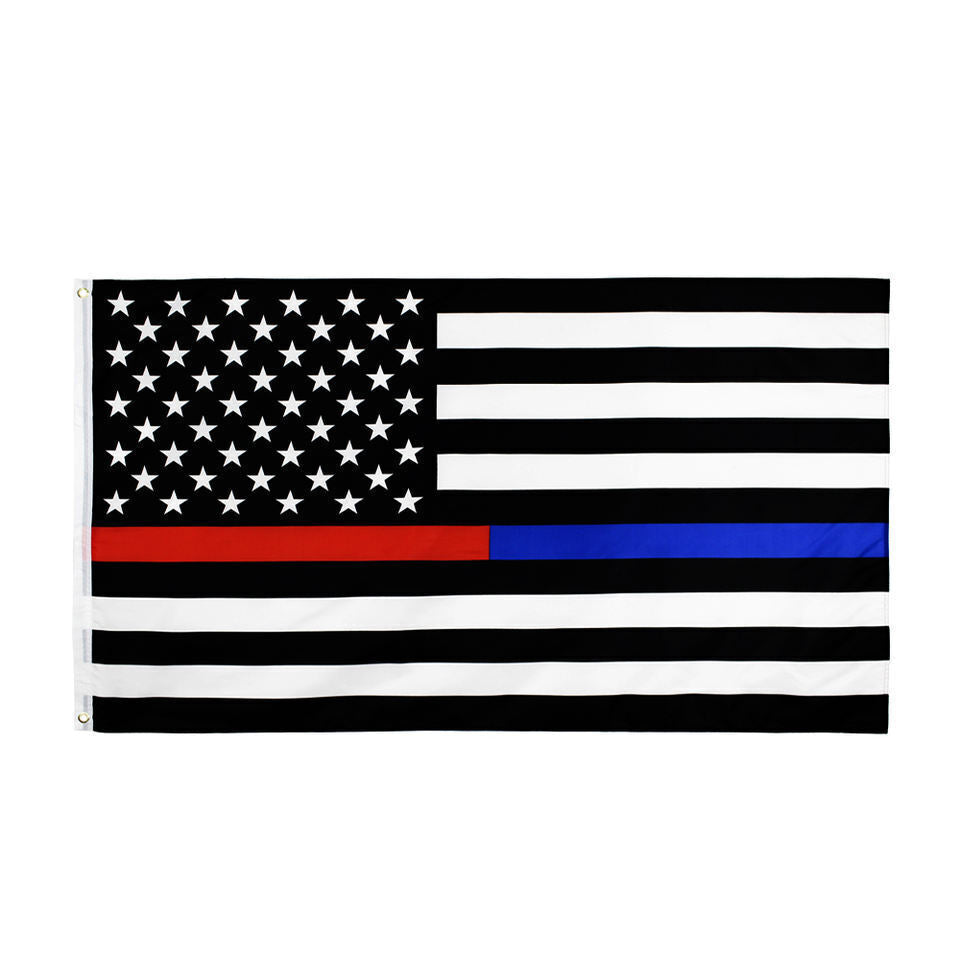 Thin Red and Blue Line Flag