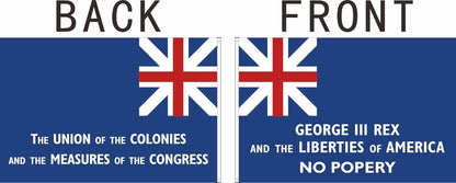 New York Union George Rex Flag New York Union 1775 obverse+reverse