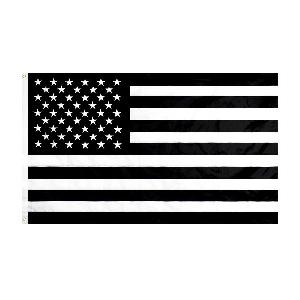 Black and White USA Flag