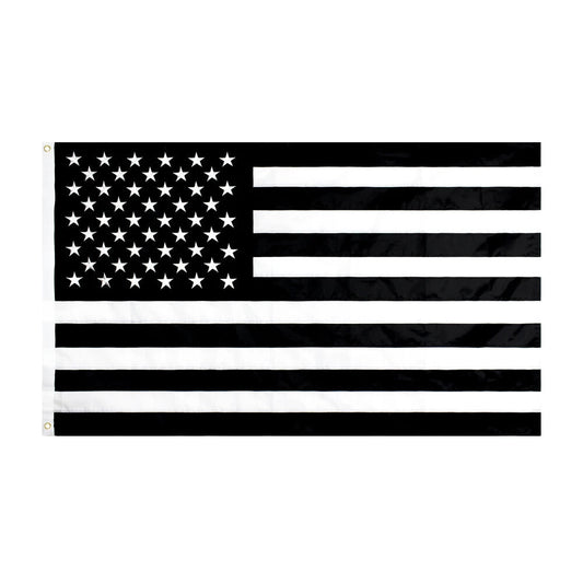 Black and White USA Flag