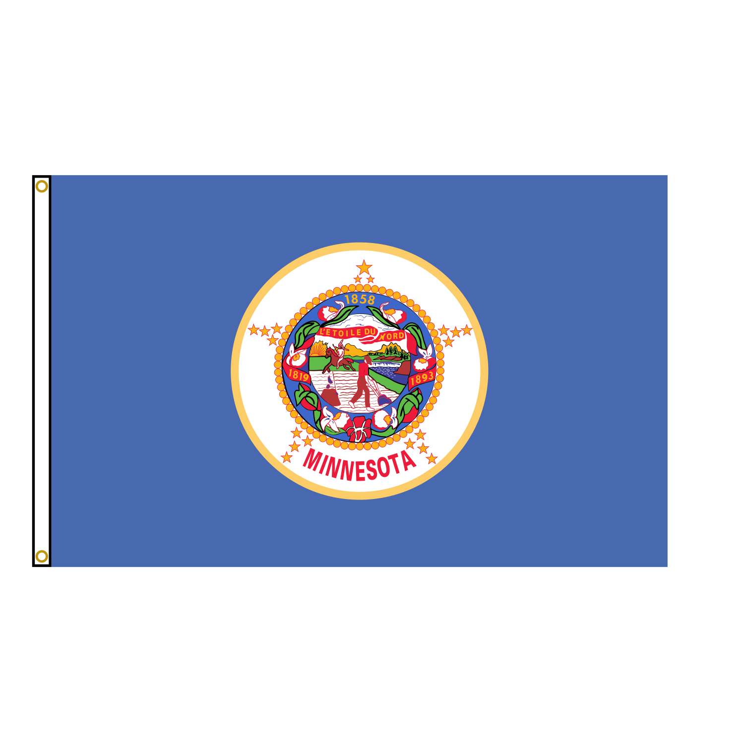 Old Minnesota State Flag USA